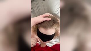 Goddess lover offer naughty blindfolded blowjow