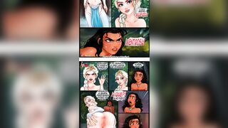 Let's Read a Disney Porn Comic #1 - Elsa Wants to Plowed All The Guys By AndroidAdult