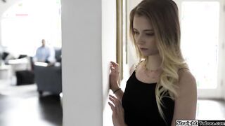 Petite stepdaughter is fucked by stepdad