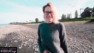 Outdoor Agent fucked Russian 18 Year Old inside Doggy Under the Bridge