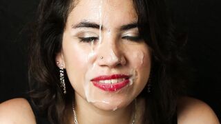 After party facial (monstrous facial with a huge smile, cumplay