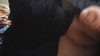 Freaky BBW takes off shirt to play with long jugs