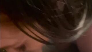 point of view HEAD swallowed a mouthful of his cum