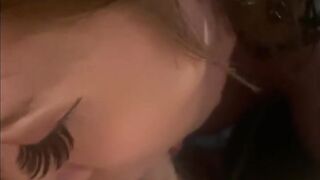 point of view HEAD swallowed a mouthful of his cum