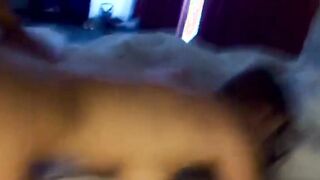 Wifey ejaculates rough on dick with creampie and cumshot