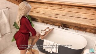 COLLEGE TIED: ARCTIC ADVENTURE #12 • Spraying her chest with