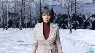 COLLEGE TIED: ARCTIC ADVENTURE #12 • Spraying her chest with