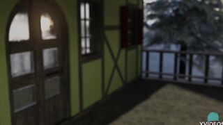 COLLEGE TIED: ARCTIC ADVENTURE #12 • Spraying her chest with