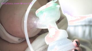 Detail of milking, breast pump