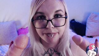 Blonde is very hungry for cocks with long mouth