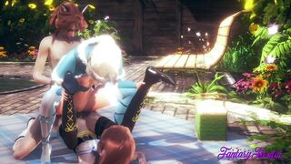 Frozen Anime - Elsa & Anna having Sex in a Jarden
