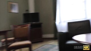 HUNT4K. Dark-haired cunt with mouth worships dick for amazing amount of cash