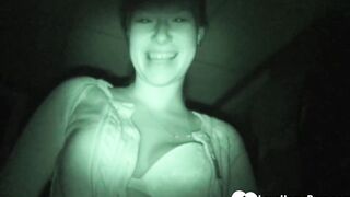 Night web cam captured a babe sucking off a cock