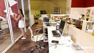 three girls in the office point of view style