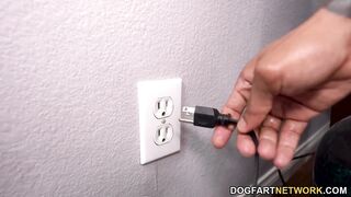 bbc Skank Candice Dare Wants Double Penetration With TV Repairman Dudes