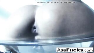 Good Asa Akira plays with her vagina