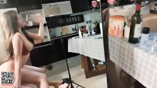 Asian Myfreecam with Voluptuous Body Crushed from behind!!
