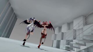 【MMD】Succubus Haku & Tet [Number Nine]【60fps】【R-18】