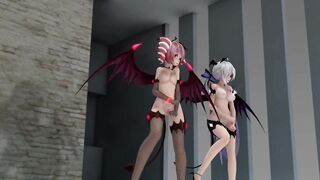 【MMD】Succubus Haku & Tet [Number Nine]【60fps】【R-18】