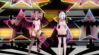 【MMD】Succubus Haku & Tet [Number Nine]【60fps】【R-18】