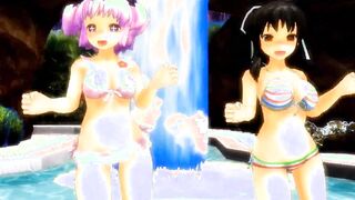 【MMD】Bikini Hibari & Bikini Asuka - Bikini Dance of the Tail【1080p】【R-18】