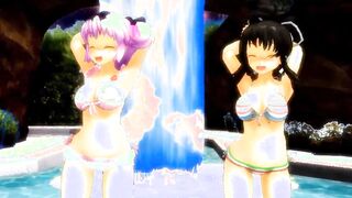 【MMD】Bikini Hibari & Bikini Asuka - Bikini Dance of the Tail【1080p】【R-18】