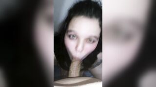 Sweet school women takes cum into her face
