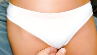 Big CUM on CUNT fucking with UNDERWEAR ON !!
