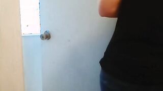 My ex-wife (MILFinWonderland) catches me jerking off, blows my dick until I cum on her boobs. (Part two)