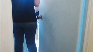 My ex-wife (MILFinWonderland) catches me jerking off, blows my dick until I cum on her boobs. (Part two)