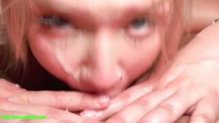 Blonde Skank Harley King Spit On & Throat Fuck Hard