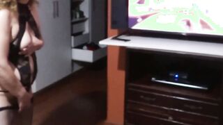 58-year-older Latin mother loves to masturbate watching porn movies while