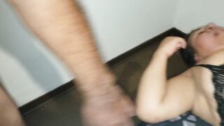 Cuckold hubby records a slutty fiance who deepthroats a big penis from her next door BULL
