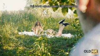 OLD4K. Nature girlfriend with tiny waist is penetrated by older