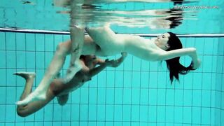 Markova and Zlata hottest lesbians underwater