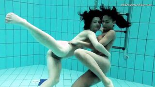 Markova and Zlata hottest lesbians underwater