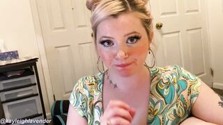 pov Sloppy Head with Heavy Eye Contact - Passionately Sucking Off You Off - Jizzed on Boobs