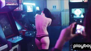 Skinny gamer teen lured into lesbian sex