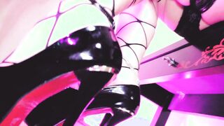 Bdsm Milf Eva Rubber Female Domination Cutie Solo Steampunk Glasses High heels Fetish Dom Girlfriend Bombshell