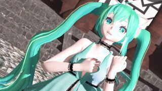 【MMD】Miku (Underwear Dress) - Pink Cat【R-18】