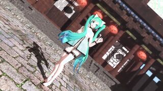 【MMD】Miku (Underwear Dress) - Pink Cat【R-18】