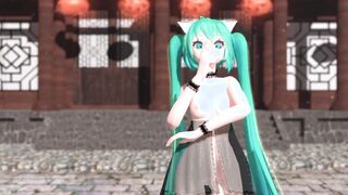 【MMD】Miku (Underwear Dress) - Pink Cat【R-18】