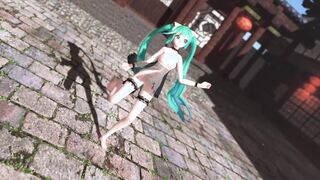 【MMD】Miku (Underwear Dress) - Pink Cat【R-18】