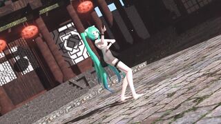 【MMD】Miku (Underwear Dress) - Pink Cat【R-18】