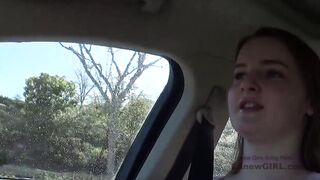 Eager 21yo Blonde ejaculates blowing huge dick into studio