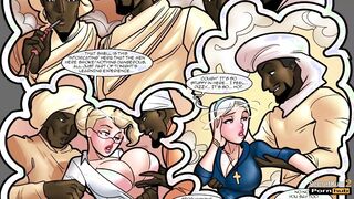 Cultural Exchange - White Christian and Lesbo girls goddess Sex Party With Ebony Muslim Ebony Guys