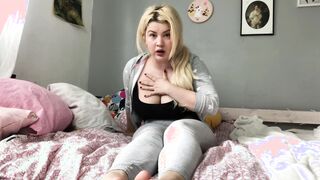 Licking and smelling my stinky foot and having fun with my vagina