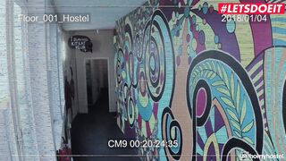 FREAKY HOSTEL - Long Hooters Step Sister Angel Wicky Fucks 2 Dicks Into The Shower - LETSDOEIT