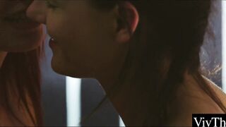 Super dark haired pleasures her dyke GF before sitting on her face