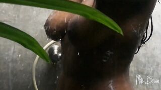 Black Bombshell Shower on Bali Vacation
